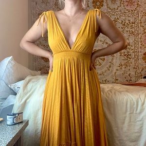 Yellow Free People Beach Maxi Dress